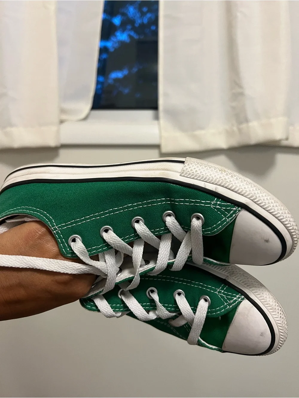 Converse Kids Low-Top Sneakers in Green with White Accents